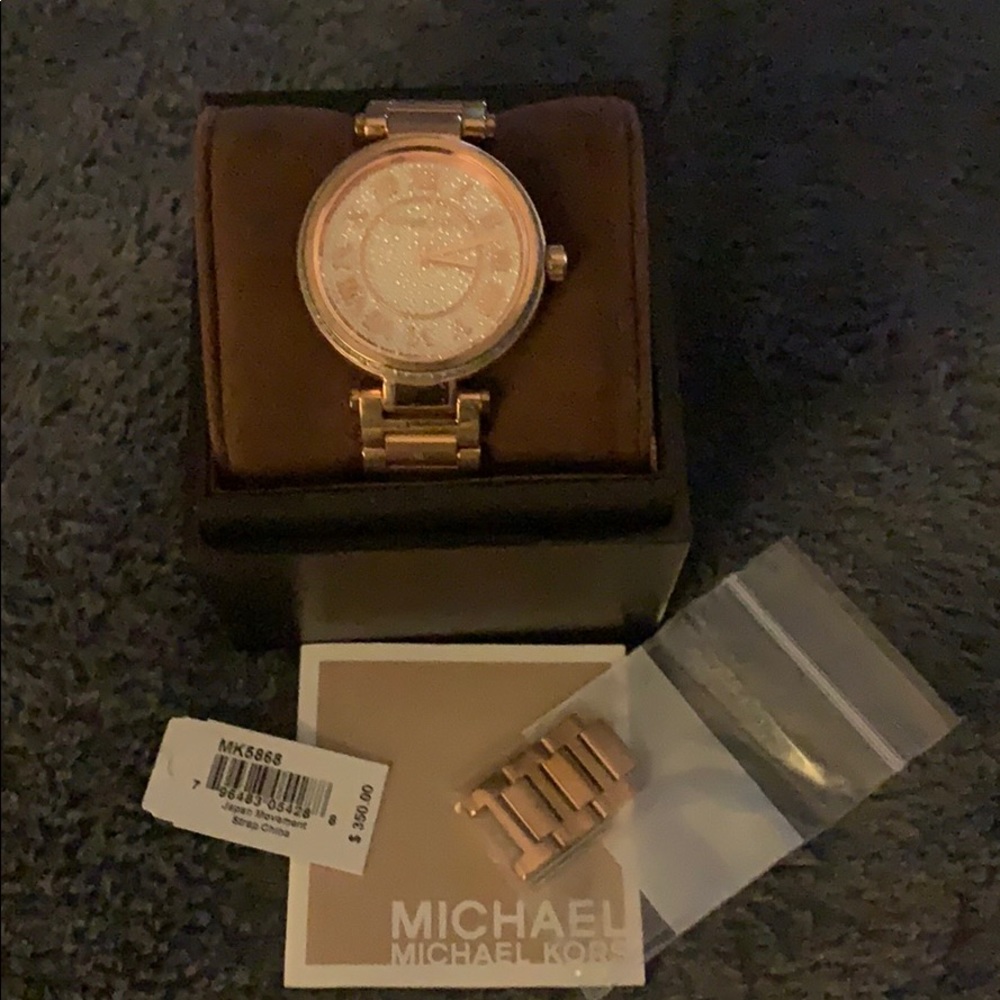 Rose gold diamond face Michael Kors ladies watch